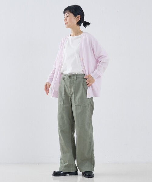 collex（コレックス）の「シアーラインカーディガン（カーディガン/ボレロ・レディース・ピンク/ライトブルー/ブラック・フリー）」の11枚目の写真