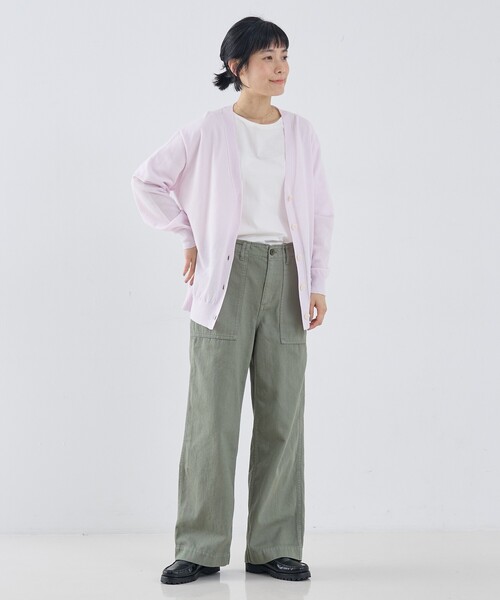 collex（コレックス）の「シアーラインカーディガン（カーディガン/ボレロ・レディース・ピンク/ライトブルー/ブラック・フリー）」の12枚目の写真