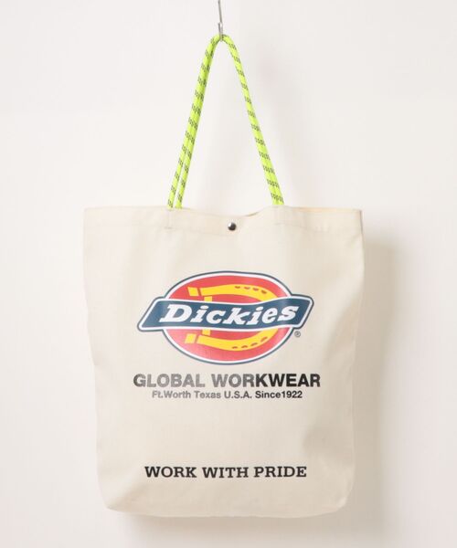 Dickies(ディッキーズ)の「DICKIES / DK LOGO PRINT ROPE TOTE BAG / 81638500(トートバッグ・レディース・オフホワイト/ブラック/アイボリー・ONESIZE)」の1枚目の写真