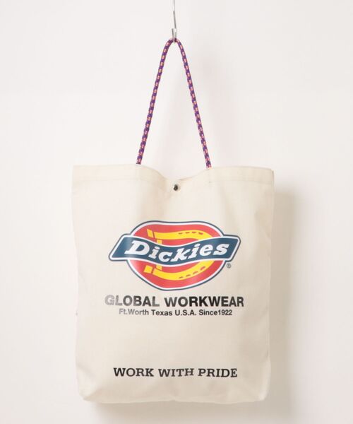 Dickies(ディッキーズ)の「DICKIES / DK LOGO PRINT ROPE TOTE BAG / 81638500(トートバッグ・レディース・オフホワイト/ブラック/アイボリー・ONESIZE)」の2枚目の写真