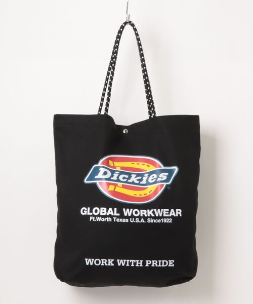 Dickies(ディッキーズ)の「DICKIES / DK LOGO PRINT ROPE TOTE BAG / 81638500(トートバッグ・レディース・オフホワイト/ブラック/アイボリー・ONESIZE)」の3枚目の写真