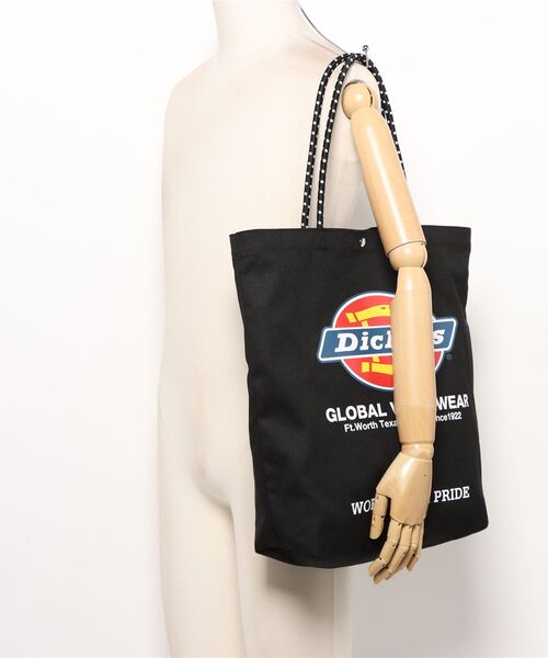 Dickies(ディッキーズ)の「DICKIES / DK LOGO PRINT ROPE TOTE BAG / 81638500(トートバッグ・レディース・オフホワイト/ブラック/アイボリー・ONESIZE)」の7枚目の写真