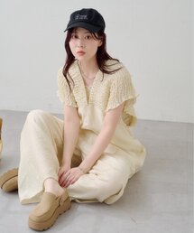 Kastane | 【新色4/19(日)発売/前後2WAY/3サイズ展開】ギャザーオールインワン(サロペット/オーバーオール)