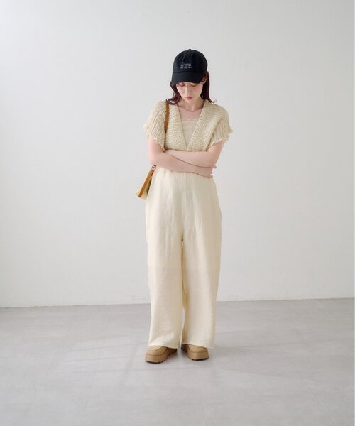 Kastane（カスタネ）の「【新色4/19(日)発売/前後2WAY/3サイズ展開】ギャザーオールインワン（サロペット/オーバーオール・レディース・ブラック/アイボリー・1/2/0）」の16枚目の写真