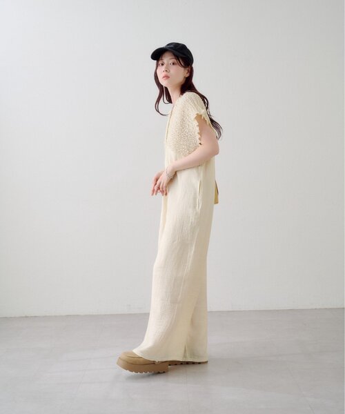 Kastane（カスタネ）の「【新色4/19(日)発売/前後2WAY/3サイズ展開】ギャザーオールインワン（サロペット/オーバーオール・レディース・ブラック/アイボリー・1/2/0）」の19枚目の写真