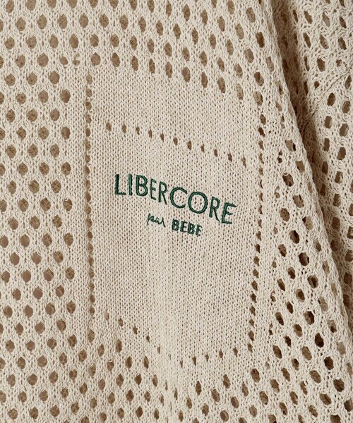 LIBERCORE par BEBE（リベルコアパルベベ）の「メッシュ編みサマーニットプルオーバー大人親子お揃い(140~175cm)（ニット/セーター・レディース・ベージュ・M/L/S）」の7枚目の写真
