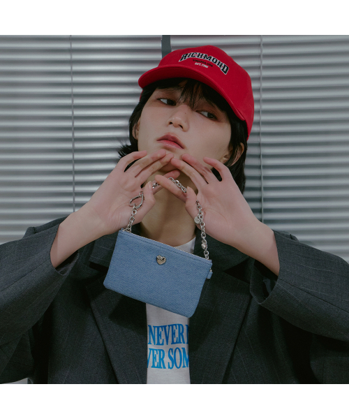 LAP(ラップ)の「LOVE CHAIN TOTE BAG AS7AB203(メッセンジャーバッグ・レディース・ネイビー/ブルー/ブラック・FREE)」の4枚目の写真