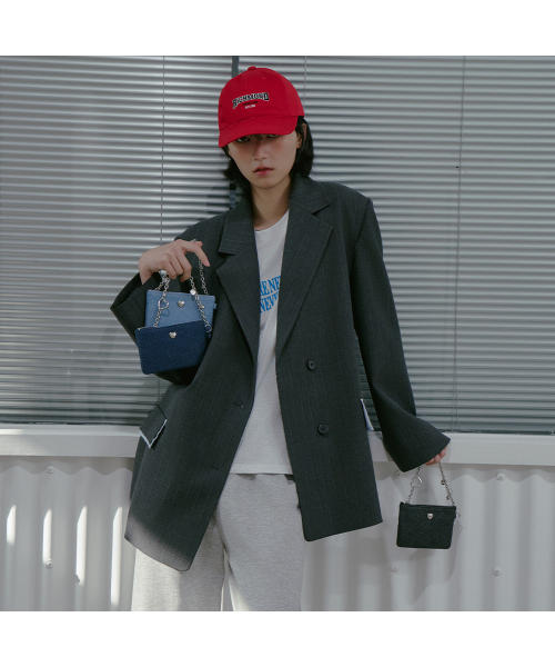 LAP(ラップ)の「LOVE CHAIN TOTE BAG AS7AB203(メッセンジャーバッグ・レディース・ネイビー/ブルー/ブラック・FREE)」の5枚目の写真