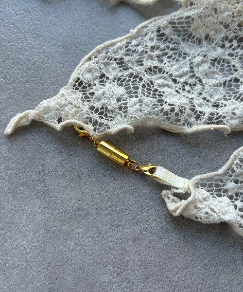 DouDou（ドゥドゥ）の「レースマグネット付スカーフ（ストール/ショール・レディース・ブラック/オフホワイト・FREE）」の11枚目の写真