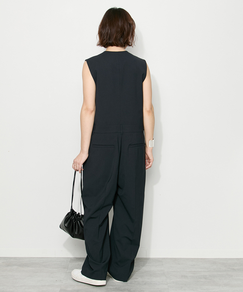 journal standard L'essage（ジャーナルスタンダードレサージュ）の「ウーリーノライトALL IN ONE（つなぎ/オールインワン・レディース・グレー/ネイビー・38/36）」の8枚目の写真