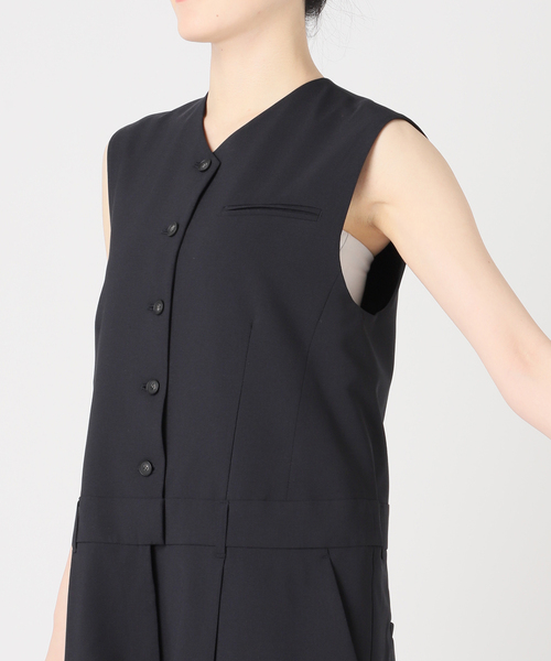 journal standard L'essage（ジャーナルスタンダードレサージュ）の「ウーリーノライトALL IN ONE（つなぎ/オールインワン・レディース・グレー/ネイビー・38/36）」の15枚目の写真