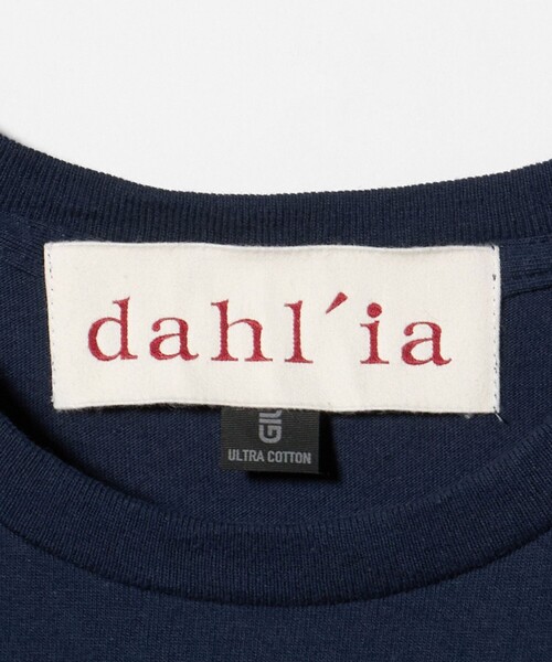 dahl'ia(ダリア)の「【WEB限定】<dahl’ia>フリルスリーブ Tシャツ(Tシャツ/カットソー・レディース・ネイビー/ダークブラウン/ホワイト・FREE)」の17枚目の写真