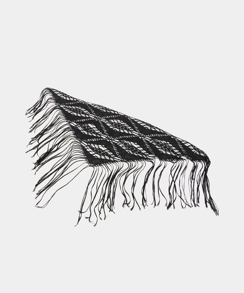 ASAUCE MELER（アソースメレ）の「＜ASAUCE MELER＞C FRG TRI  ストール（ストール/ショール・レディース・ブラック・FREE）」の2枚目の写真