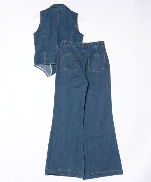 UP START(アップスタート)の「【LAMPOON】デニムノースリーブセットアップ(セットアップ・レディース・ネイビー・LARGE/SMALL/MEDIUM)」の6枚目の写真