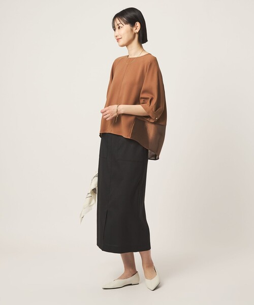 green label relaxing（グリーンレーベルリラクシング）の「［size SHORTあり］fleurie(フルリー) フォルム ショートスリーブ ブラウス（シャツ/ブラウス・レディース・ベージュ/ネイビー/オフホワイト・FREE/SHORT）」の17枚目の写真