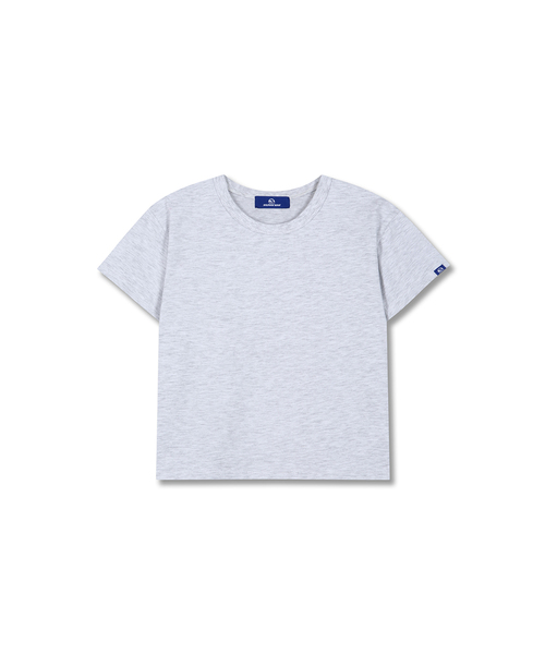 DOLPHIN WAVE APPAREL（ドルフィンウェーブアパレル）の「ドルフィン ウィメンズ セミクロップ ルーズフィット コットン スパン 半袖 Tシャツ 3COLOR（Tシャツ/カットソー・レディース・ライトグレー/アイボリー/ブラック・FREE）」の3枚目の写真