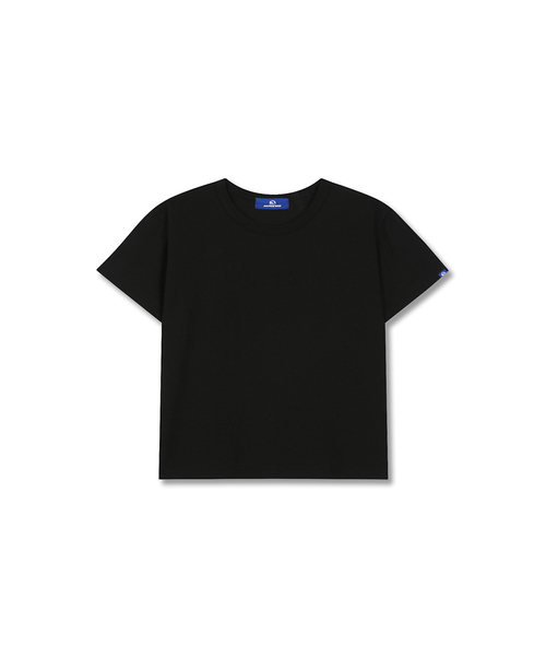 DOLPHIN WAVE APPAREL（ドルフィンウェーブアパレル）の「ドルフィン ウィメンズ セミクロップ ルーズフィット コットン スパン 半袖 Tシャツ 3COLOR（Tシャツ/カットソー・レディース・ライトグレー/アイボリー/ブラック・FREE）」の2枚目の写真