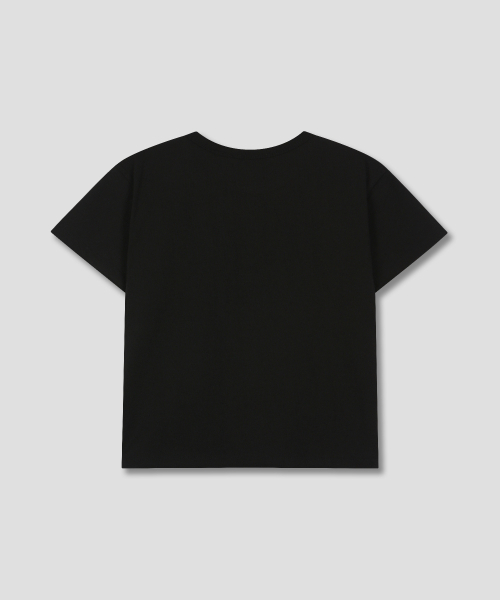 DOLPHIN WAVE APPAREL（ドルフィンウェーブアパレル）の「ドルフィン ウィメンズ セミクロップ ルーズフィット コットン スパン 半袖 Tシャツ 3COLOR（Tシャツ/カットソー・レディース・ライトグレー/アイボリー/ブラック・FREE）」の22枚目の写真