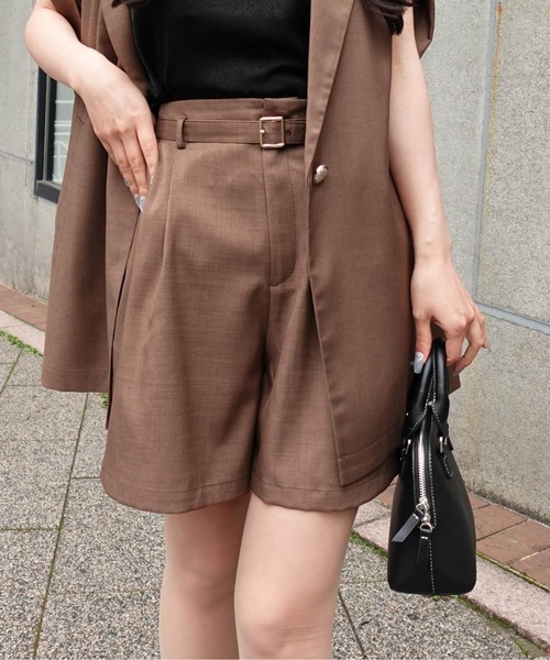 SOELA(ソエラ)の「【INGNI SOELA】リネンライクベルト付ショートパンツ/WEB限定(その他パンツ・レディース・ブラウン/ブラック/アイボリー・M)」の6枚目の写真