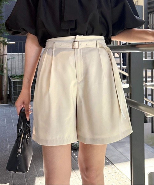 SOELA(ソエラ)の「【INGNI SOELA】リネンライクベルト付ショートパンツ/WEB限定(その他パンツ・レディース・ブラウン/ブラック/アイボリー・M)」の18枚目の写真