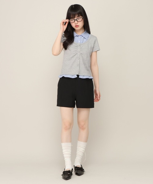 Heather(ヘザー)の「ドッキングレイヤードTEE 774592(Tシャツ/カットソー・レディース・グレー/ネイビー/アイボリー・FREE)」の7枚目の写真