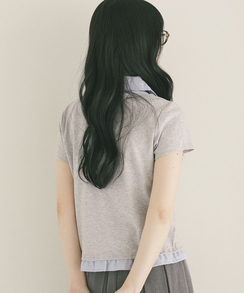 Heather(ヘザー)の「ドッキングレイヤードTEE 774592(Tシャツ/カットソー・レディース・グレー/ネイビー/アイボリー・FREE)」の22枚目の写真