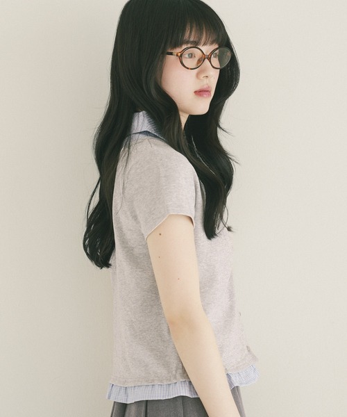 Heather(ヘザー)の「ドッキングレイヤードTEE 774592(Tシャツ/カットソー・レディース・グレー/ネイビー/アイボリー・FREE)」の21枚目の写真
