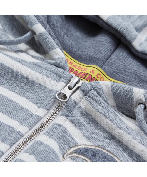 GARMENTS FAB(ガーメンツファブ)の「Big Patch Stripe Hoodie Zip Up (MELANGE GRAY)(パーカー・レディース・その他・MEDIUM/LARGE)」の7枚目の写真