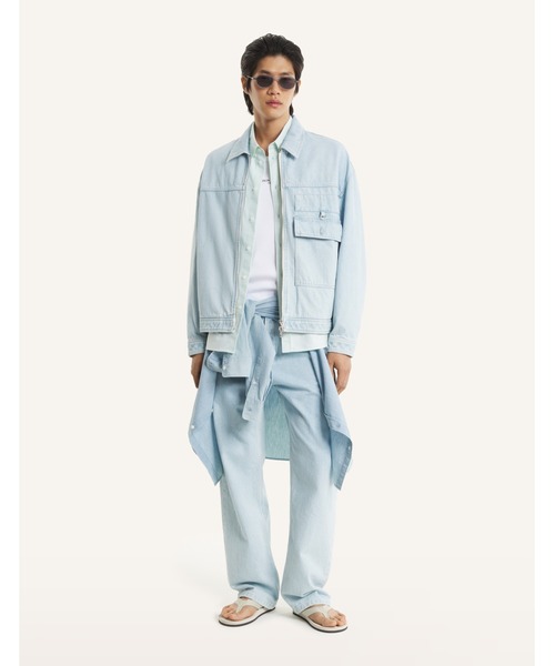 Maison Kitsune(メゾンキツネ)の「ZIPPED DENIM JACKET(デニムジャケット・メンズ・ライトインディゴブルー・S/XS/L/M)」の4枚目の写真