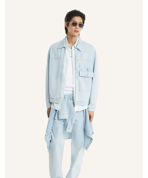 Maison Kitsune(メゾンキツネ)の「ZIPPED DENIM JACKET(デニムジャケット・メンズ・ライトインディゴブルー・S/XS/L/M)」の6枚目の写真