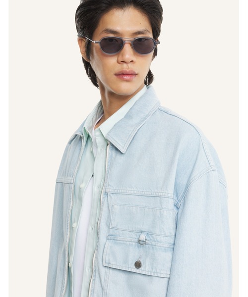 Maison Kitsune(メゾンキツネ)の「ZIPPED DENIM JACKET(デニムジャケット・メンズ・ライトインディゴブルー・S/XS/L/M)」の7枚目の写真