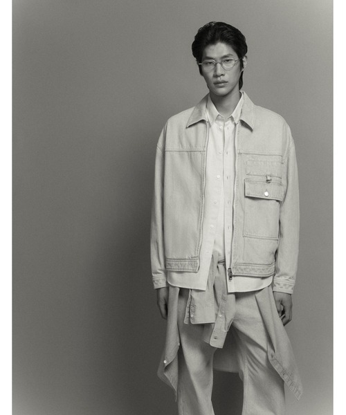 Maison Kitsune(メゾンキツネ)の「ZIPPED DENIM JACKET(デニムジャケット・メンズ・ライトインディゴブルー・S/XS/L/M)」の8枚目の写真