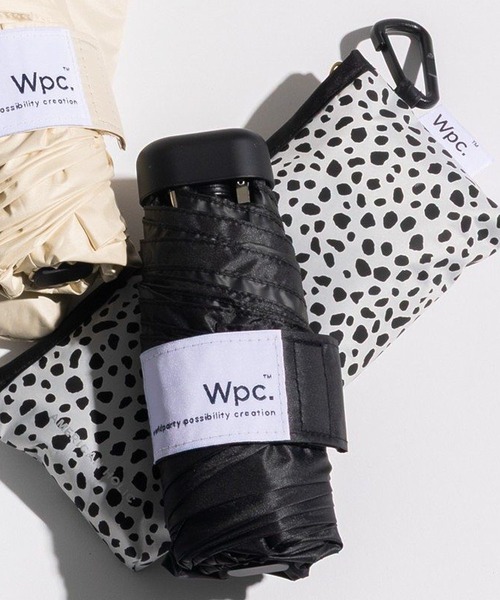 Wpc.(ダブリュピーシー)の「【AH×Wpc.】ポーチ付き折りたたみ傘(折りたたみ傘・レディース・ブラック/ベージュ/シルバー・FREE)」の1枚目の写真