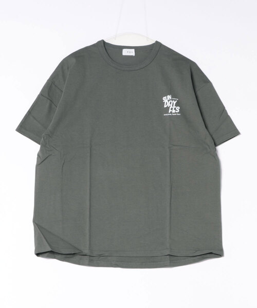FOV(フォブ)の「フォブ SUNDAY FES Tシャツ(Tシャツ/カットソー・レディース・チャコールグレー/ホワイト/グレイッシュベージュ・F)」の2枚目の写真
