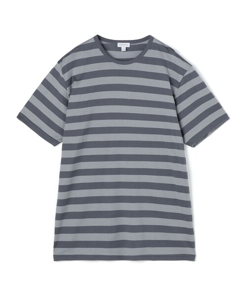 SUNSPEL(サンスペル)の「SUNSPELコットン クルーネックTシャツ(Tシャツ/カットソー・メンズ・ブラウン系その他/ブルー系その他・M/L)」の1枚目の写真