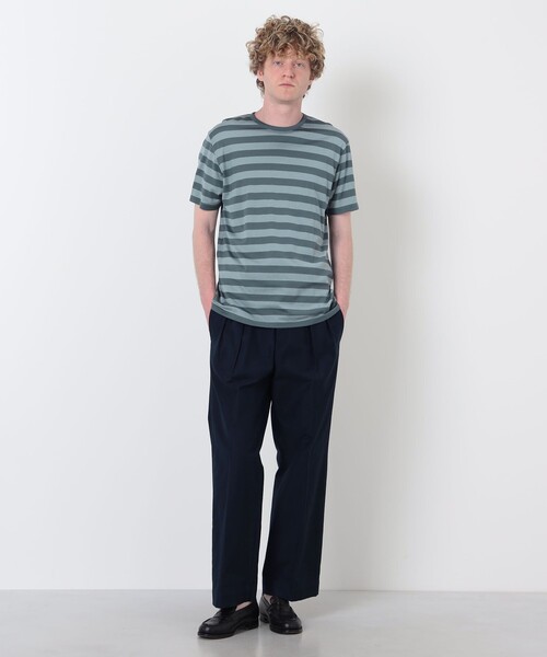 SUNSPEL(サンスペル)の「SUNSPELコットン クルーネックTシャツ(Tシャツ/カットソー・メンズ・ブラウン系その他/ブルー系その他・M/L)」の3枚目の写真