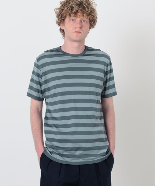 SUNSPEL(サンスペル)の「SUNSPELコットン クルーネックTシャツ(Tシャツ/カットソー・メンズ・ブラウン系その他/ブルー系その他・M/L)」の4枚目の写真