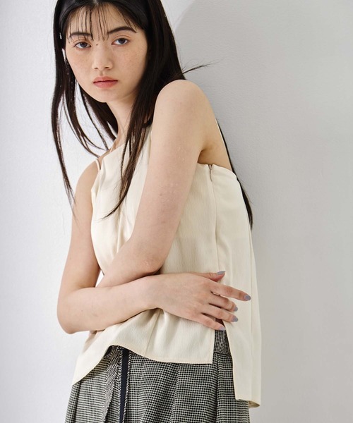 STUDIOUS(ステュディオス)の「【STUDIOUS/ステュディオス】Stretch Satin Padded Camisole/ストレッチサテンキャミソール/カップ付きキャミソール/肩紐調整可/ウォッシャブル(キャミソール・レディース・キナリ/ブラック/ワイン・FREE)」の19枚目の写真