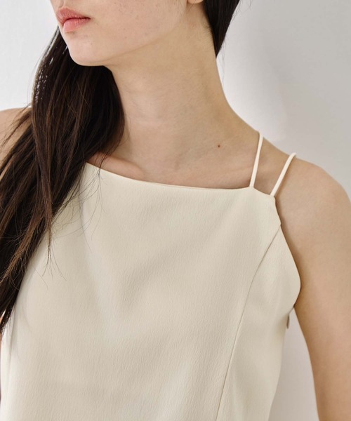 STUDIOUS(ステュディオス)の「【STUDIOUS/ステュディオス】Stretch Satin Padded Camisole/ストレッチサテンキャミソール/カップ付きキャミソール/肩紐調整可/ウォッシャブル(キャミソール・レディース・キナリ/ブラック/ワイン・FREE)」の21枚目の写真