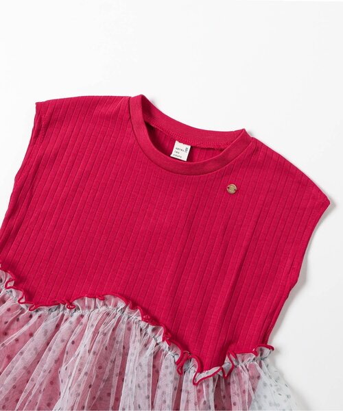 apres les cours（アプレレクール）の「ティアードペプラムトップス（Tシャツ/カットソー・キッズ・グリーン/レッド/その他2/チェック・80/90/100/110/120/130/140）」の20枚目の写真