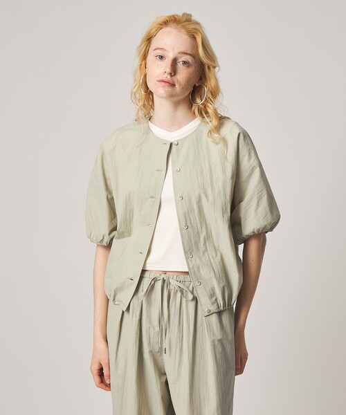 Steven Alan＞クルーネック シュリンク ブラウス（シャツ/ブラウス