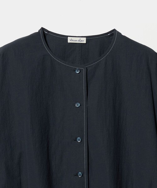 Steven Alan＞クルーネック シュリンク ブラウス（シャツ/ブラウス