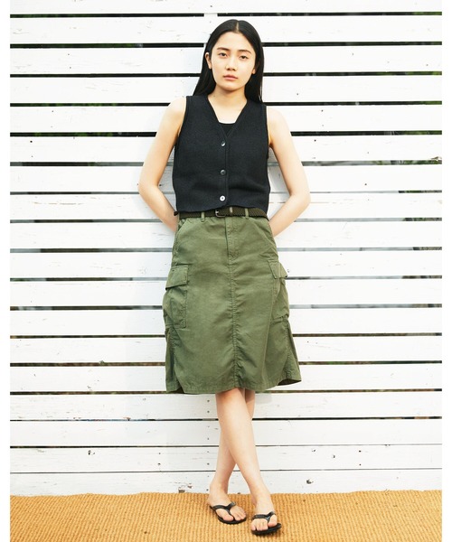 orSlow(オアスロウ)の「orSlow | 〈別注〉ARMY SKIRT KHAKI WOMEN(スカート・レディース・カーキ・1/2)」の15枚目の写真