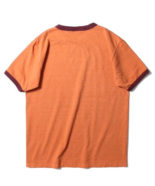 HOUSTON（ヒューストン）の「HOUSTON ピグメントリンガーTシャツ(MILITARY ACADEMY)（Tシャツ/カットソー・メンズ・ブラック/オレンジ/ホワイト・X-LARGE/LARGE/MEDIUM）」の8枚目の写真