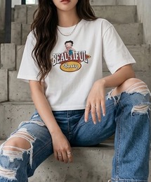 BETTY BOOPプリントショート丈Tシャツ