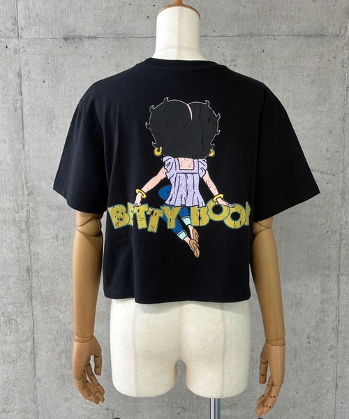 GLAMOROUS JANE（グラマラスジェーン）の「BETTY BOOPプリントショート丈Tシャツ（Tシャツ/カットソー・レディース・ブラック/オフホワイト/チャコールグレー・FREE）」の12枚目の写真
