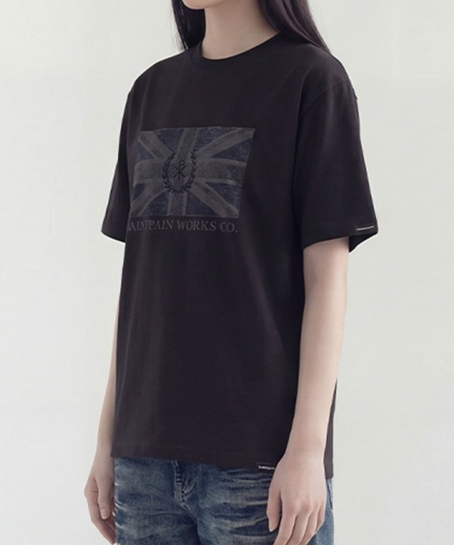 SAINTPAIN(セイントペイン)の「【UNISEX】SAINTPAIN/UNION JACK T(Tシャツ/カットソー・レディース・ブラック/ホワイト・MEDIUM)」の4枚目の写真