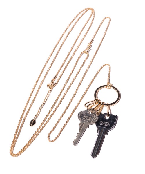 glamb(グラム)の「Key Ring Long Necklace / キーリングロングネックレス(ネックレス・メンズ・ゴールド・FREE)」の1枚目の写真