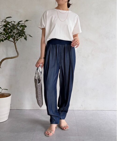 Jena espace merveilleux(ジェナ エスパスメルヴェイユ)の「ウエストリブジョガーパンツ(その他パンツ・レディース・ブラック/アイボリー/ブルー・FREE)」の16枚目の写真