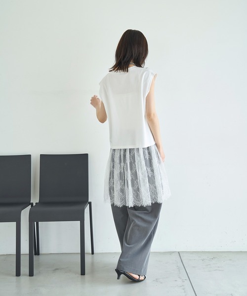 meilmada(メイルマダ)の「タックイージーワイドパンツ(スラックス・レディース・ネイビー/チャコールグレー・MEDIUM/SMALL/MT)」の12枚目の写真